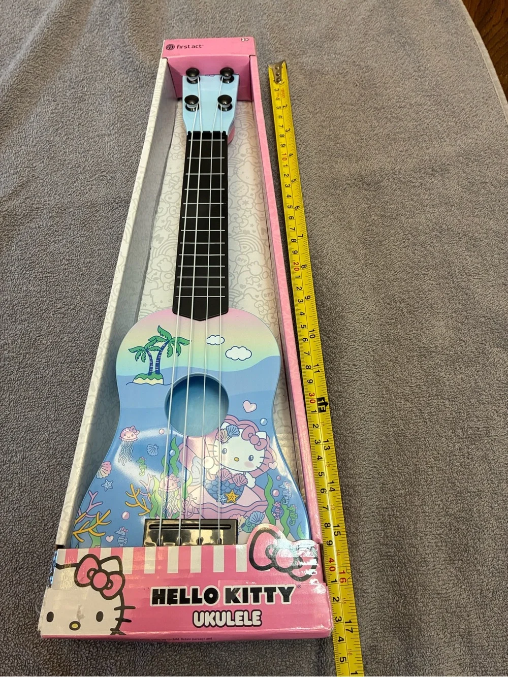 Hello Kitty Blue & Pink Tropical Kids Ukulele